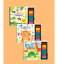 Turtle Kids Fingerprint Activities Serisi 3'lü (Animals - Pets - Dinosaurs)