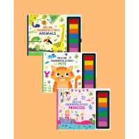 Turtle Kids Fingerprint Activities Serisi 3'lü (Animals - Pets - Princess)