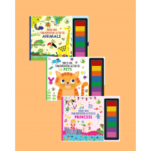 Turtle Kids Fingerprint Activities Serisi 3'lü (Animals - Pets - Princess)
