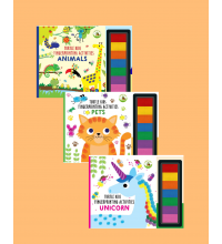 Turtle Kids Fingerprint Activities Serisi 3'lü (Animals - Pets - Unicorn)