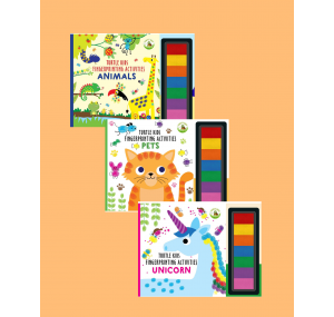 Turtle Kids Fingerprint Activities Serisi 3'lü (Animals - Pets - Unicorn)