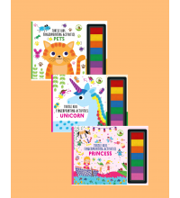 Turtle Kids Fingerprint Activities Serisi 3'lü (Pets - Unicorn - Princess)