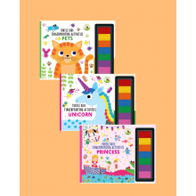 Turtle Kids Fingerprint Activities Serisi 3'lü (Pets - Unicorn - Princess)