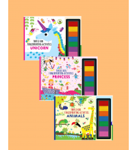Turtle Kids Fingerprint Activities Serisi 3'lü (Unicorn - Princess - Animals)
