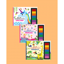 Turtle Kids Fingerprint Activities Serisi 3'lü (Unicorn - Princess - Animals)