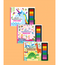 Turtle Kids Fingerprint Activities Serisi 3'lü (Unicorn - Princess - Dinosaurs)
