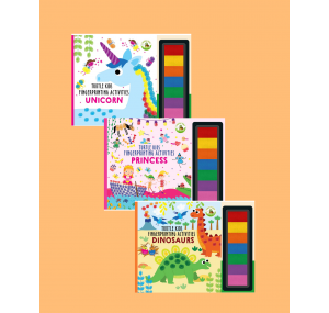 Turtle Kids Fingerprint Activities Serisi 3'lü (Unicorn - Princess - Dinosaurs)