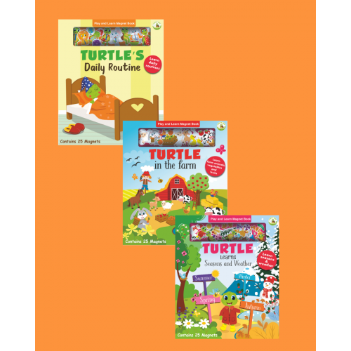 Turtle Kids Play And Learn Magnet Book Serisi 3'lü (Daily Routine - Farm- Seasons & Weather)