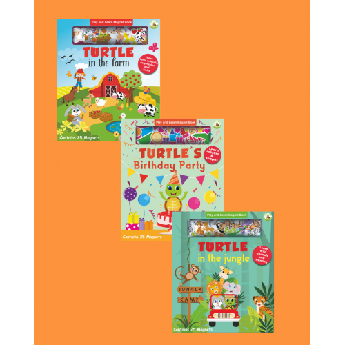 Turtle Kids Play And Learn Magnet Book Serisi 3'lü (Farm - Birthday Party - Jungle) Turtle Kids Play And Learn Magnet Book Serisi 3'lü (Farm - Birthday Party - Jungle)