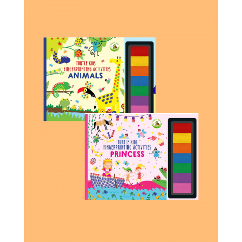 Turtle Kids Fingerprint Activities Serisi 2'li (Animals-Princess) Turtle Kids Fingerprint Activities Serisi 2'li (Animals-Princess)