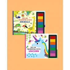 Turtle Kids Fingerprint Activities Serisi 2'li (Animals-Unicorn)