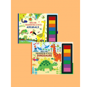 Turtle Kids Fingerprint Activities Serisi 2'li ( Animals-Dinosaurs)