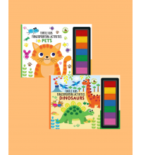 Turtle Kids Fingerprint Activities Serisi 2'li ( Pets-Dinosaurs)