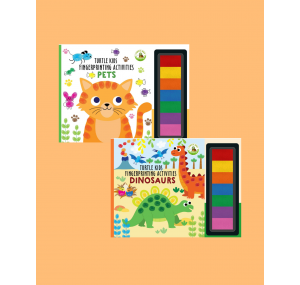 Turtle Kids Fingerprint Activities Serisi 2'li ( Pets-Dinosaurs)