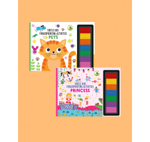 Turtle Kids Fingerprint Activities Serisi 2'li (Pets-Princess)