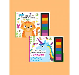 Turtle Kids Fingerprint Activities Serisi 2'li (Pets-Unicorn)