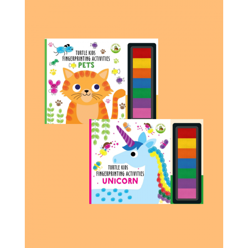 Turtle Kids Fingerprint Activities Serisi 2'li (Pets-Unicorn)