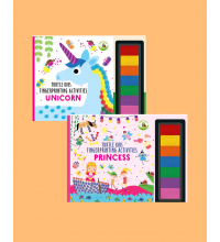 Turtle Kids Fingerprint Activities Serisi 2'li (Unicorn-Princess)