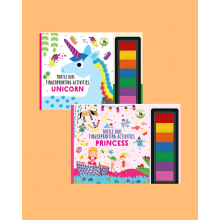 Turtle Kids Fingerprint Activities Serisi 2'li (Unicorn-Princess)