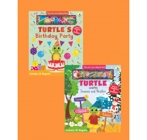Turtle Kids Play And Learn Magnet Book Serisi 2'li (Birthday Party - Seasons&Weather)