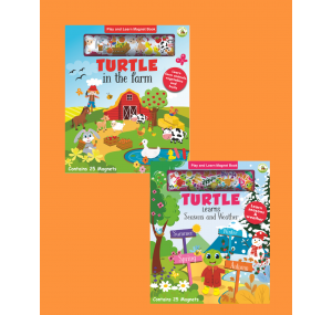 Turtle Kids Play And Learn Magnet Book Serisi 2'li (Farm-Seasons&Weather