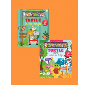 Turtle Kids Play And Learn Magnet Book Serisi 2'li (Jungle-Seasons&Weather)