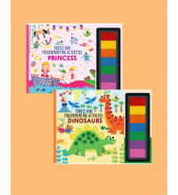 Turtle Kids Fingerprint Activities Serisi 2'li (Princess-Dinosaurs)