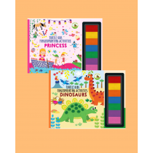 Turtle Kids Fingerprint Activities Serisi 2'li (Princess-Dinosaurs)